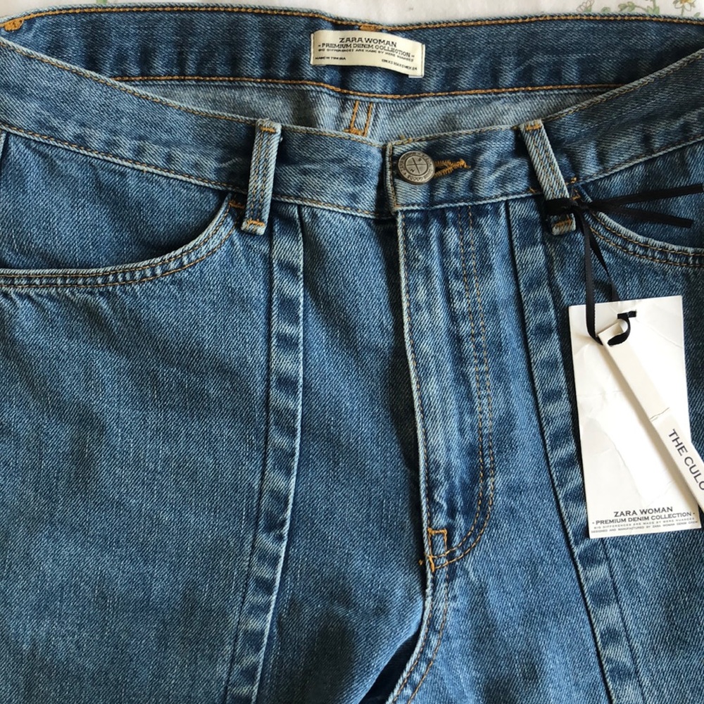 ZARA WOMAN DENIM CULOTTES XS - Picture 7 of 8